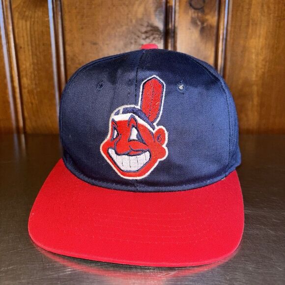 New Era Other - VTG Cleveland‎ Indians Chief Wahoo New Era KMG 90s Pro Model Youth Snapback Hat